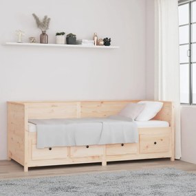 vidaXL Sofá-cama sem colchão 80x200 cm madeira de pinho maciça