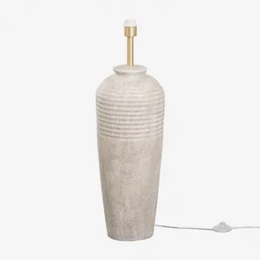 Base Para Candeeiro De Pé ↑130 Cm Em Cerâmica Arondir Crema - Sklum