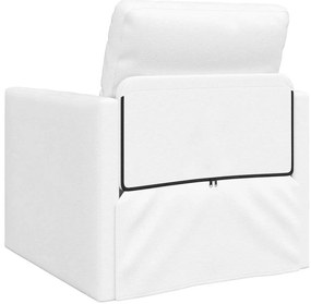 Sofá Cama de Chão 2 em 1 Branco 74x77x81 cm Couro Sintético