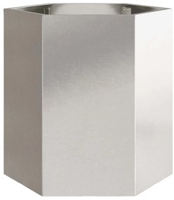 Vaso/floreira de jardim hexagonal 46x40x45 cm aço inoxidável