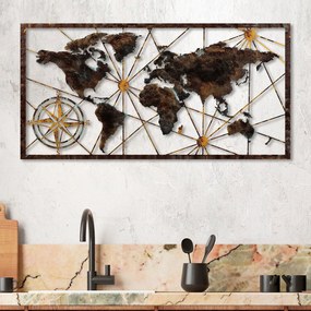 Acessório Decorativo de Parede em Metal Bys-132 – Multicolor – 120x60