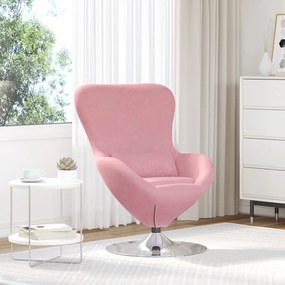 Cadeira de Ovo vidaXL em Veludo Rosa