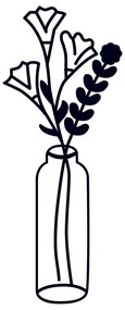 Acessório Decorativo de Parede Metal-468 – Preto – 24 x 60 cm