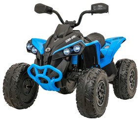 Moto 4 elétrica para Crianças 24V 2x200W Maverick CAM-AM Rodas de EVA, Assento de couro Azul