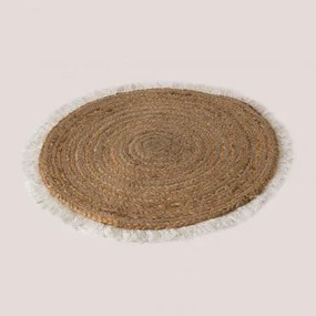 Salva-mesas Em Juta Natural Lida Natural & Ø58 Cm - Sklum