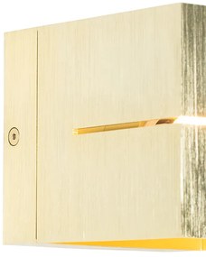 Candeeiro de parede moderno dourado 9,7 cm - Transfer Groove