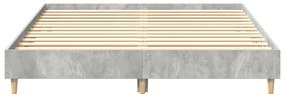 Estrutura de cama sem colchão 140x200 cm cinzento cimento
