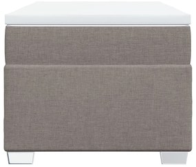 Cama com molas/colchão 90x200 cm tecido castanho-acinzentado