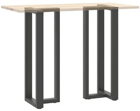 Pés para mesa de bar em forma de T, 2 peças, antracite, 40x35x(110-111