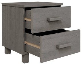 Mesas cabeceira HAMAR 2 pcs 40x35x44,5 pinho maciço cinza-claro