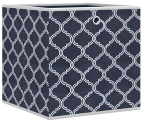 Caixas de arrumação dobráveis 4 pcs 32x32x32 cm TNT azul