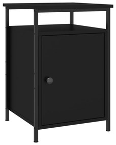 Mesas de cabeceira 2 pcs 40x42x60 cm derivados de madeira preto