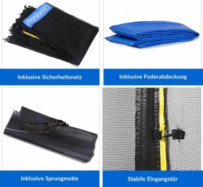 Trampolim Ø244 cm com rede de segurança TÜV Rheinland Azul
