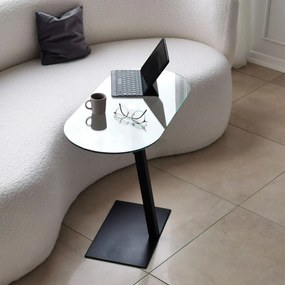 Mesa de Café Ovale Lungo - Preto - 70x75x35cm