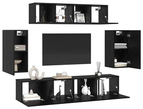 Gabinete de TV de Parede com armazenamento com porta 6 pcs Carvalho Pr