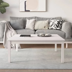 vidaXL Mesa de centro 100x100x40 cm pinho maciço branco