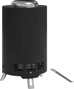 Outsunny Taça de Fogo Ø16x25cm em Aço Inoxidável Lareira com Gancho Sem Fumo Preto | Aosom Portugal