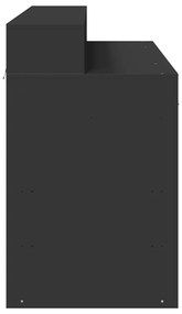 Secretária c/ luzes LED 120x55x91 cm derivados de madeira preto