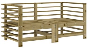 Sofás de canto com almofadões 2 pcs pinho impregnado