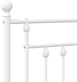 Cabeceira de cama 107 cm metal branco