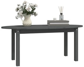 Mesa de centro 110x55x45 cm madeira de pinho maciça cinzento