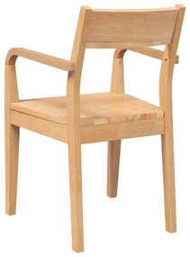 Cadeiras de jantar 2 pcs madeira seringueira maciça natural