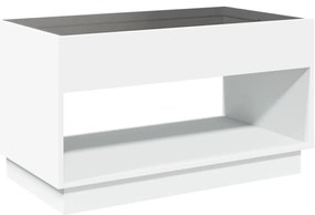 Mesa de centro luzes LED Infinity 90x50x50 cm branco
