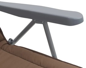 Cadeiras de jardim dobráveis com almofadões 2 pcs castanho