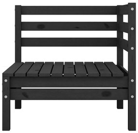 9 pcs conjunto lounge de jardim pinho maciço preto