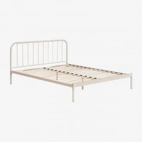 Cama Em Ferro Asteri Tapioca Bege & 160 X 200 Cm - Sklum