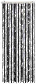 Cortina anti-insetos 56x185 cm chenille cinzento e preto