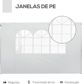 2 Paredes Laterais para Tenda 3x2 m Parede Lateral de Tecido Oxford co
