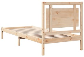 Cama extra longa sem colchão 100x220 cm madeira maciça