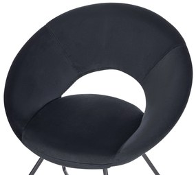 Cadeira em veludo preto RACHEL Beliani