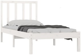 Estrutura de cama solteiro 90x190 cm pinho maciço branco