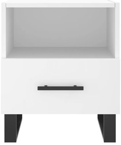 Mesas de cabeceira 2 pcs 40x35x47,5 cm deriv. de madeira branco