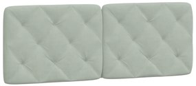 Estrutura de cama sem colchão 140x190 cm veludo cinzento-claro