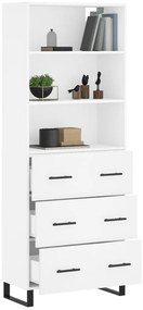 Armário alto 69,5x34x180 cm derivados de madeira branco
