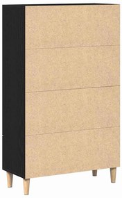 Highboard vidaXL em Carvalho Preto, 70x31x115 cm, Feito de Madeira Der