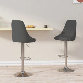 vidaXL Bancos de bar 2 pcs tecido cinzento-escuro