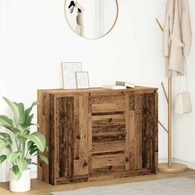 vidaXL Aparador com gavetas 100,5x35x76cm deriv. madeira madeira velha