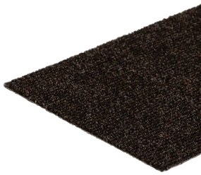 Tapetes escada adesivos retang. 15 pcs 76x20 cm castanho-escuro