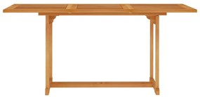 Mesa de jardim 150x90x75 cm madeira de teca maciça
