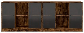 Estante c/ portas 204x37x75 cm deriv. madeira carvalho fumado