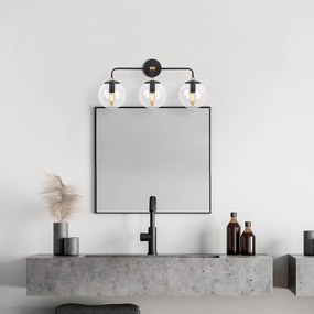 Aplique de Parede Horn – Preto Antigo – 56 x 21 x 27 cm