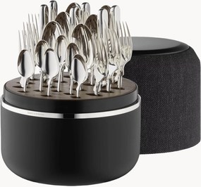 Conjunto de talheres artesanais muito polidos com caixa Spaten, 6 pessoas, conjunto de 24