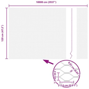 Postes de Cerca vidaXL 22 pcs U-Channel Cinza 120 cm Aço, Cerca Hexago