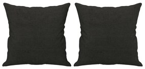 4 pcs conjunto de sofás com almofadas tecido preto