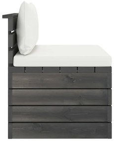 2 pcs conjunto lounge de paletes com almofadões pinho maciço