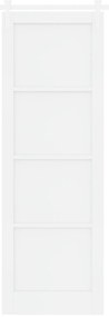 Porta Deslizante vidaXL com Conjunto de Ferragens Branca 78x232 cm Mad